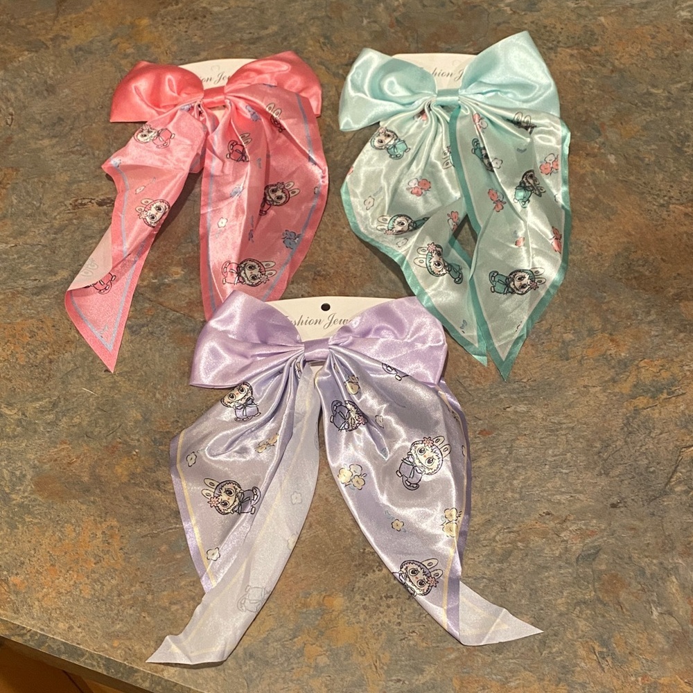 Monster Inspired Set of Three  Hair Bows/Clip NWT